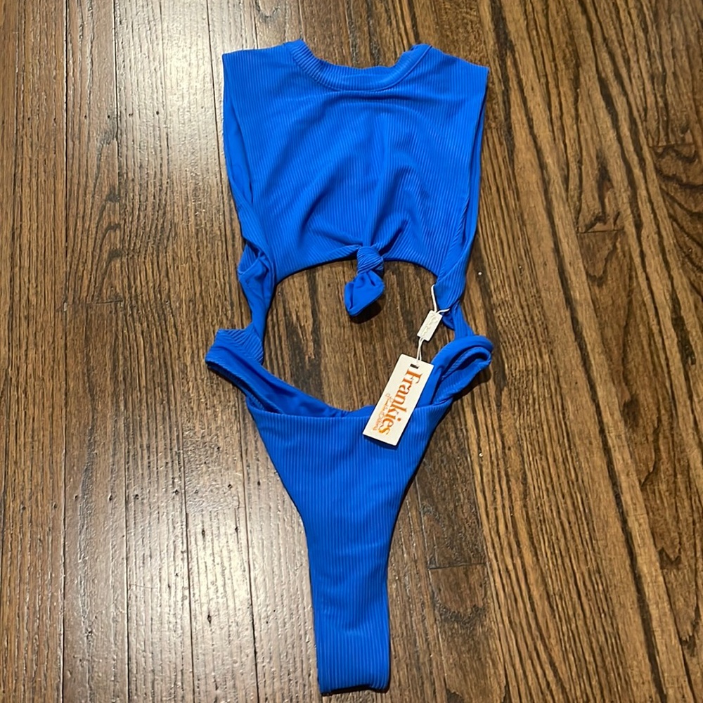Frankie’s bikinis Blake one piece blue